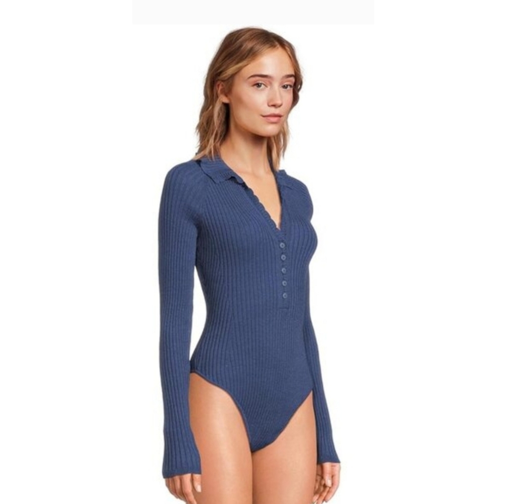 Free People Ready For It Henley Bodysuit Size S